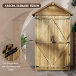 Gartenschrank 84H-120V00ND Braun - Massivholz - 54 x 177 x 102 cm