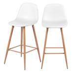 Tabouret de bar Rodrik (Lot de 2) Blanc - Textile - 42 x 100 x 49 cm