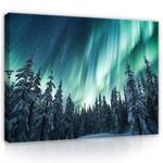 Leinwandbild Aurora borealis Landschaft 40 x 30 x 2 cm