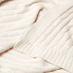 Baumwolldecke mit Zopfmuster Cremeweiß - 150 x 200 cm