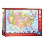 Puzzle Karte Teile der USA 1000