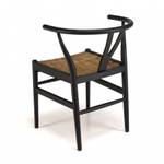 Stuhl Teakholz recyceltem aus Schwarzer