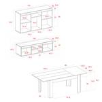 Sideboard-M枚bel 140cm-Ausziehtisch TV