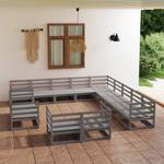 Garten-Lounge-Set (13-teilig) 3009714-1 Grau - Massivholz - Holzart/Dekor - 70 x 67 x 70 cm