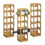 3 x Weinregal Bambus 3er Set