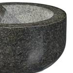 Granit Mörser mit Stößel 16 cm Grau - Stein - 16 x 8 x 16 cm
