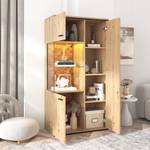 Highboard Helios Ⅱ Braun - Holzwerkstoff - Glas - Metall - 40 x 150 x 78 cm