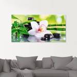 Glasbild Spa Steine Bambus Orchidee 125 x 50 cm