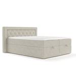 Premium Boxspringbett Jayleen Beige - Grau - Breite: 180 cm