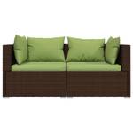 Salon de jardin (lot de 2) 3013629-10 Marron - Vert