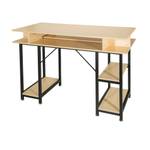 Schreibtisch WORKSPACE H III Schwarz - Braun - Holz teilmassiv - 120 x 85 x 60 cm