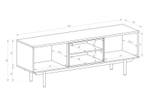 Fernsehtisch INOX RTV IRTV150 Grau - Holzwerkstoff - Kunststoff - 150 x 54 x 40 cm