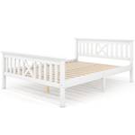 Holzbett Einzelbett SRSMBTC-B Weiß - Massivholz - 99 x 62 x 209 cm