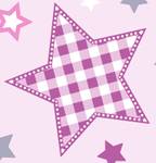 Bettwäsche Sterne & Sternchen in Biber Pink - Textil - 135 x 200 x 1 cm