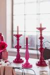 Kerzenständer Metall II Pink - Metall - 12 x 24 x 12 cm