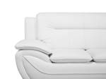 3-Sitzer Sofa LEIRA Silber - Weiß - Kunstleder - 201 x 88 x 86 cm