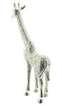 Figur Giraffe Silber - Metall - 5 x 40 x 23 cm