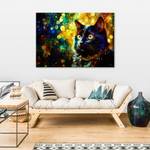 KUNSTDRUCK Mystical Feline in the Glow 1 100 x 70 cm