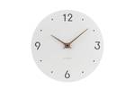 Horloge murale design THE LEARNED. Blanc - Bois manufacturé - 29 x 29 x 1 cm