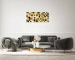 Wandbild 3D Goldene Mission Gold - Kunststoff - Holz teilmassiv - 123 x 55 x 8 cm