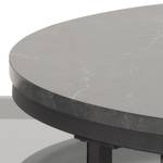 Table basse Spiro Verre / métal - Imitation marbre noir / Noir