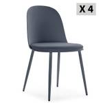 Pack 4 Stühle Kana blau Blau - Kunststoff - 45 x 83 x 51 cm