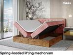 Boxspringbett Lofty 3 Rosé - Breite: 209 cm - H4