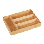 Range-couvert bambou 4 compartiments Marron - Bambou - Bois manufacturé - 26 x 5 x 36 cm