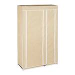 1 x Stoffschrank beige mit Kleiderstange