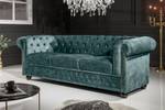 3er Sofa CHESTERFIELD Blau - Grün