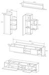 Wohnwand ALVA 4-teilig Braun - Holzwerkstoff - 190 x 120 x 43 cm