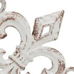 2 x Regalwinkel Gusseisen antik weiß Weiß - Metall - 4 x 15 x 15 cm