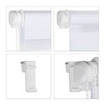 1 x Doppelrollo Klemmfix Weiß 80x150 cm Weiß - Metall - Kunststoff - Textil - 80 x 156 x 7 cm