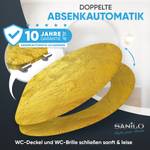 WC Sitz mit Absenkautomatik Gold Gold - Holzwerkstoff - 38 x 6 x 47 cm