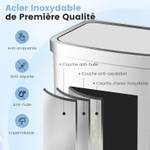 Poubelles de table GY10010SL Gris - Matière plastique - 30 x 60 x 39 cm