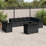 Gartensitzgruppe K339(12-tlg) Schwarz - Massivholz - 69 x 62 x 55 cm