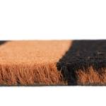 Paillasson rayures en fibres de coco Noir - Marron - Fibres naturelles - Matière plastique - 60 x 2 x 40 cm