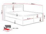 Boxspringbett Kilian Weiß - Breite: 147 cm