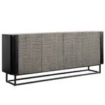 Sideboard CROCO Schwarz - Grau - Massivholz - Holzart/Dekor - 177 x 75 x 38 cm