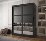 ARMOIRE À PORTES COULISSANTES MIROR Largeur : 150 cm - Noir