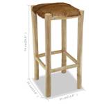 Barhocker 244544 Braun - Massivholz - Kunstleder - Holzart/Dekor - 35 x 76 x 35 cm