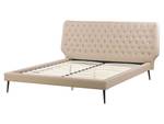 Lit double ESSONNE Beige - Largeur : 208 cm