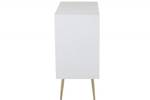 Commode design PIKA couleur blanc Blanc - Bois massif - 80 x 84 x 40 cm