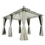 Pavillon Easiness Beige/Moskitonetz Beige - Metall - 400 x 290 x 300 cm