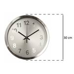 Hängende Uhr mit großen Zahlen Silber - Metall - 30 x 30 x 5 cm