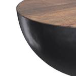 Table basse Tajy Noir - Bois massif - 90 x 38 x 90 cm