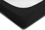 Bettlaken schwarz 180-200x200 cm Heavy Schwarz - Textil - 200 x 4 x 200 cm
