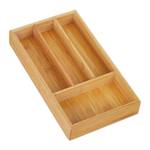 Organiseur de tiroir 4 compartiments Marron - Bambou - Bois manufacturé - 28 x 4 x 16 cm