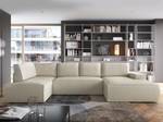 Schlafsofa AMELIA Beige - Textil - 195 x 85 x 349 cm