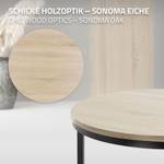 Couchtisch GIRONA 2er Set Schwarz - Holzwerkstoff - Metall - 60 x 52 x 60 cm